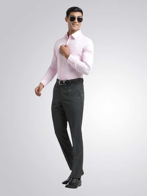 Baby Pink Micro Dobby Solid Shirt