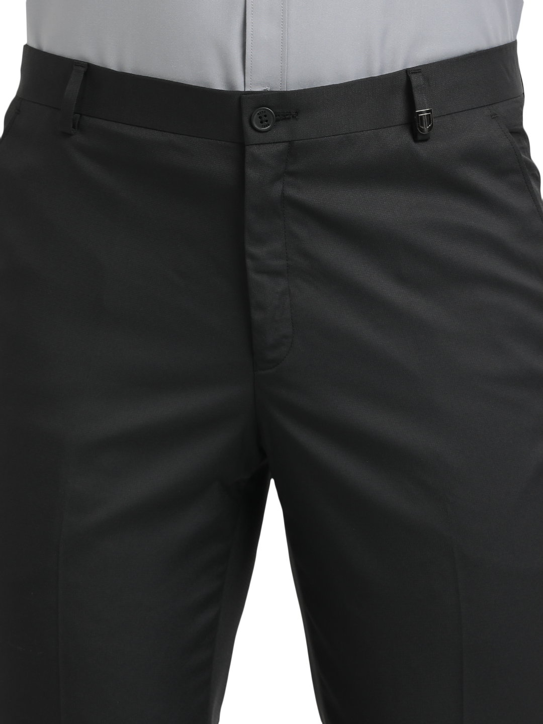 Black Micro Dobby Formal Trousers