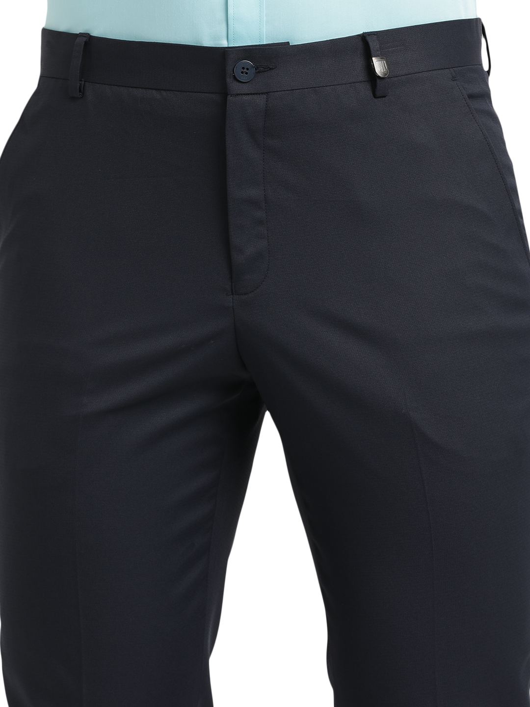 Navy Micro Dobby Formal Trousers