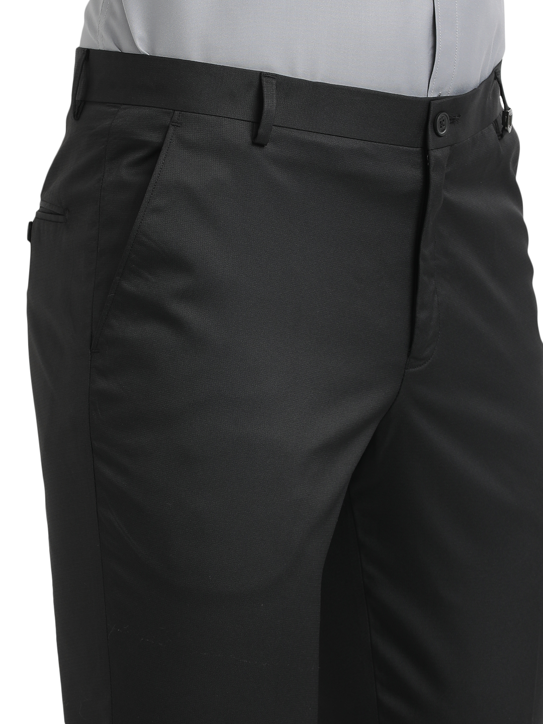 Black Micro Dobby Formal Trousers