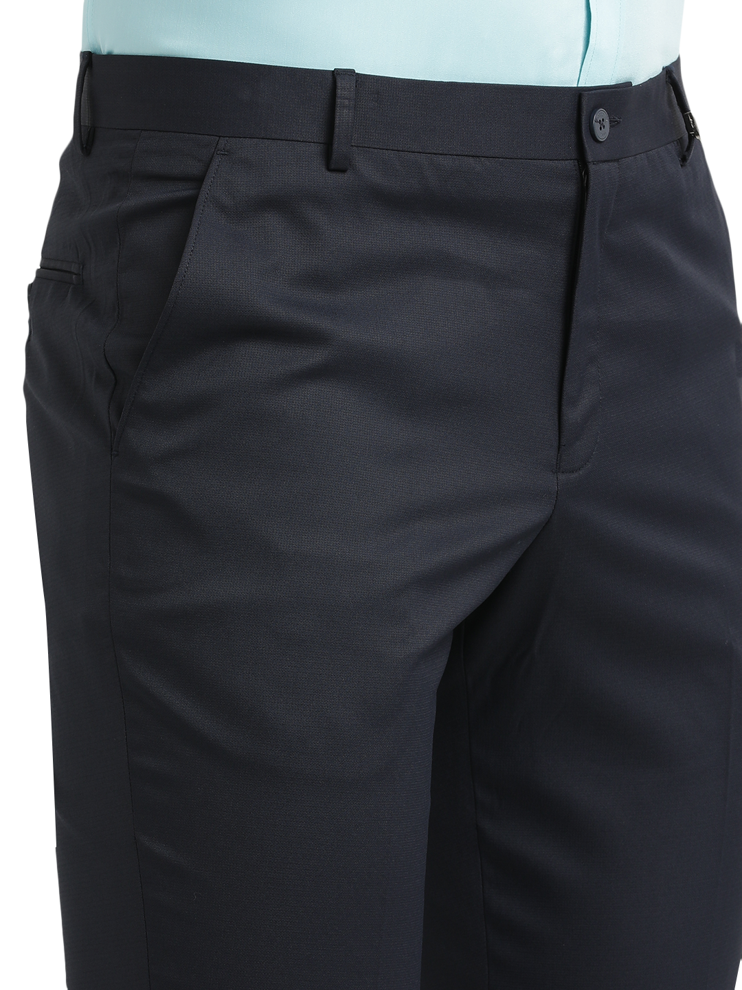 Navy Micro Dobby Formal Trousers