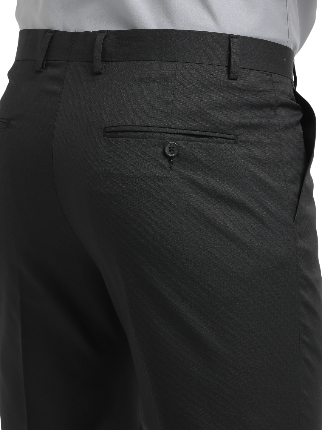 Black Micro Dobby Formal Trousers