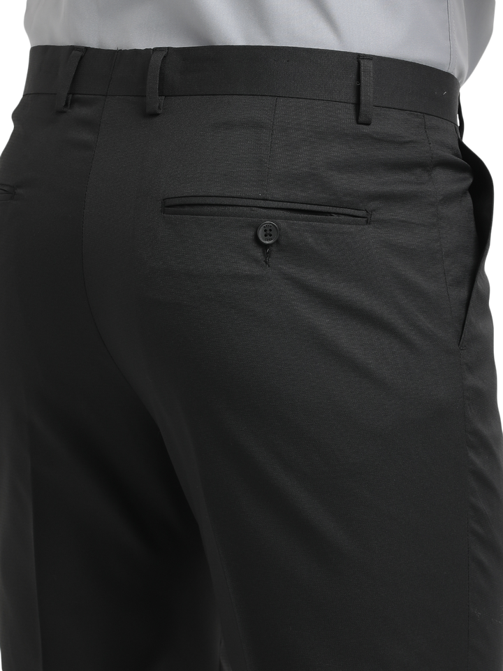 Black Micro Dobby Formal Trousers