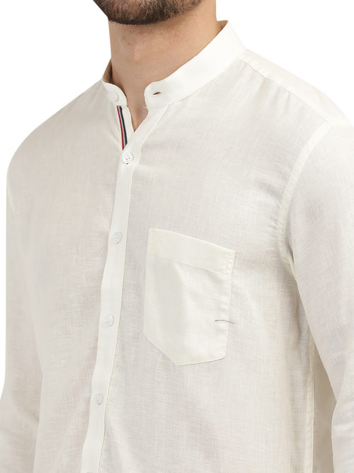 Ivory Solid Casual Shirt