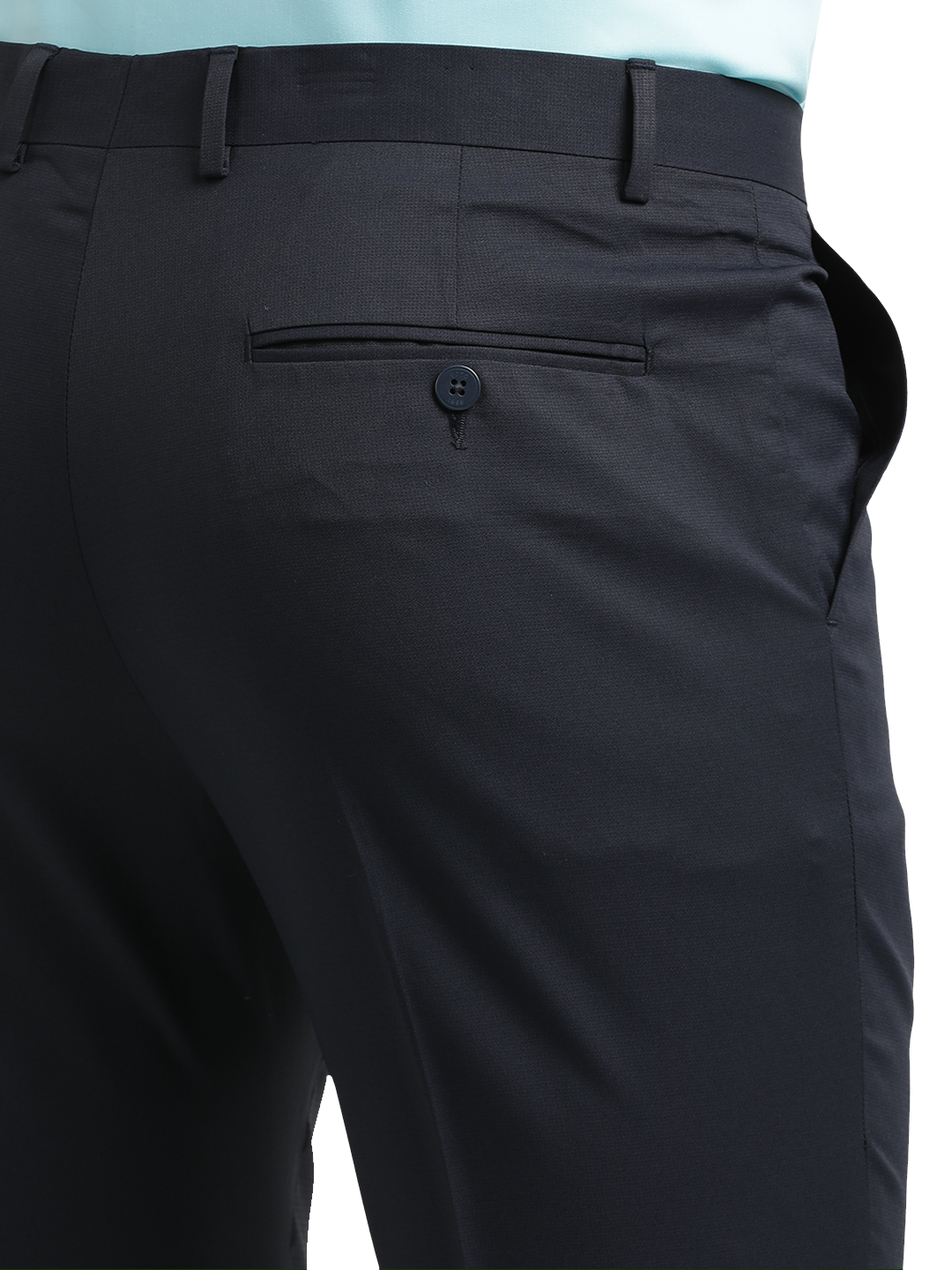 Navy Micro Dobby Formal Trousers
