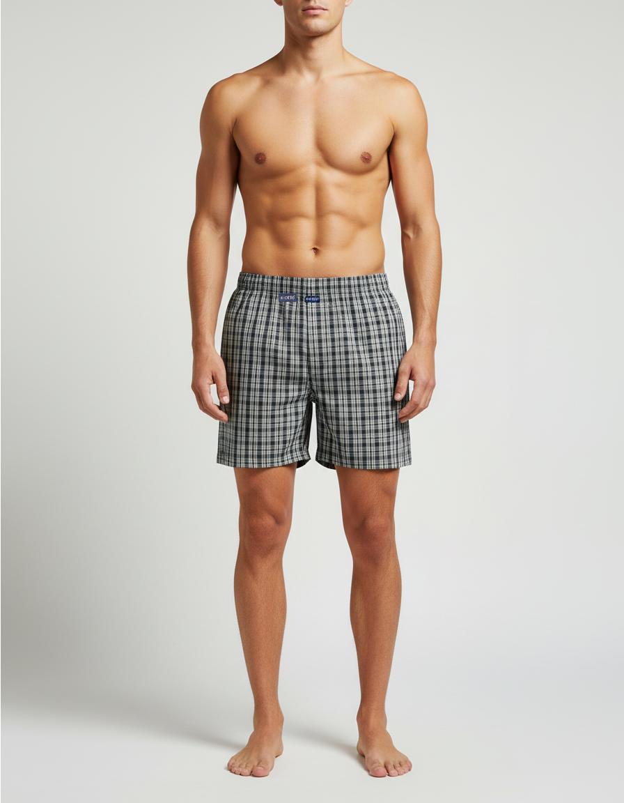Men's  Boxer Checko Dark Grey