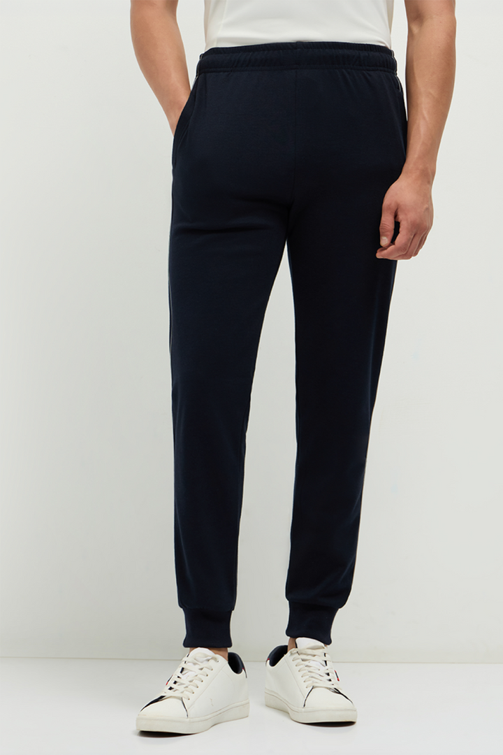 Otto Essentials Men’s Snuggo Track Joggers Navy – Durable Poly Cotton