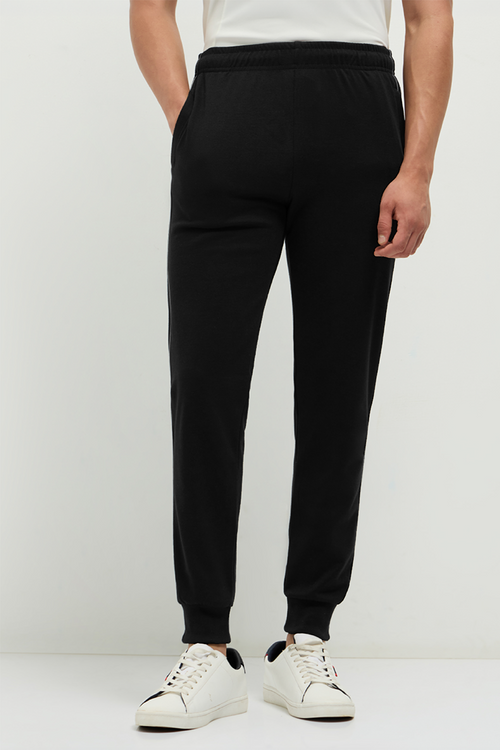 Otto Essentials Men’s Snuggo Track Joggers Black – Durable Poly Cotton