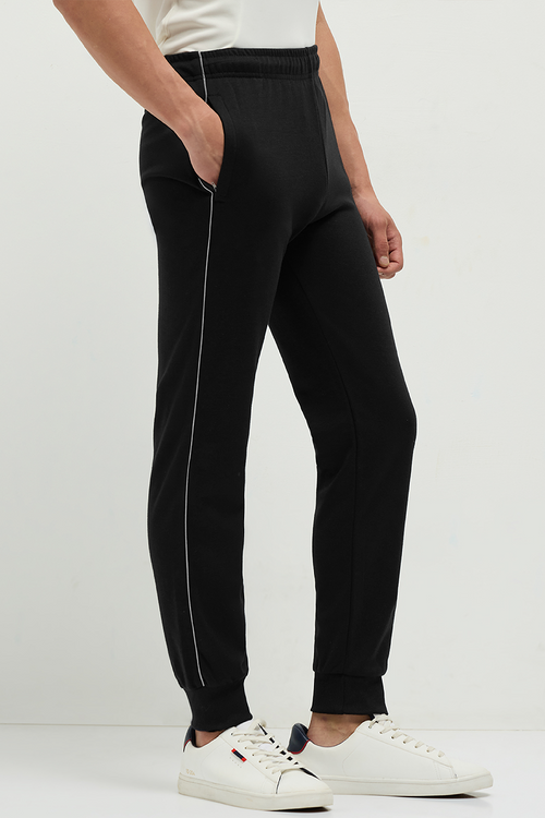 Otto Essentials Men’s Snuggo Track Joggers Black – Durable Poly Cotton
