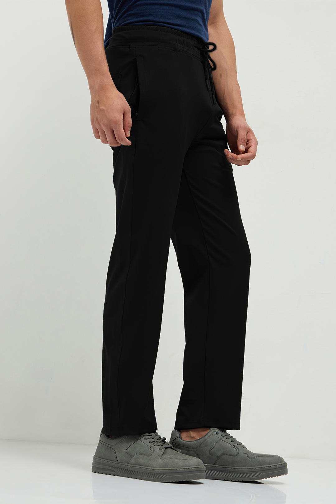 OTTO Essentials Men’s Dyno Track Pant Black – 4 Way Lycra Polyester Sports Joggers
