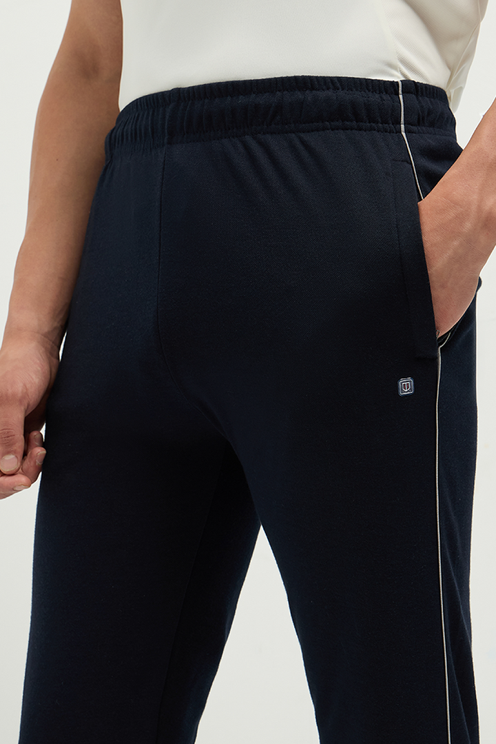 Otto Essentials Men’s Snuggo Track Joggers Navy – Durable Poly Cotton
