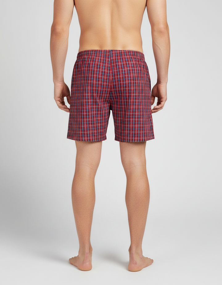 Men's  Boxer Checko  Red Multi Colour