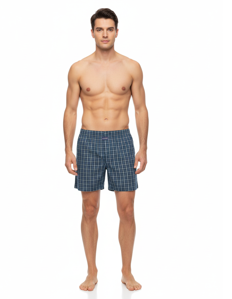 Men's  Boxer Checko  STEEL BLUE