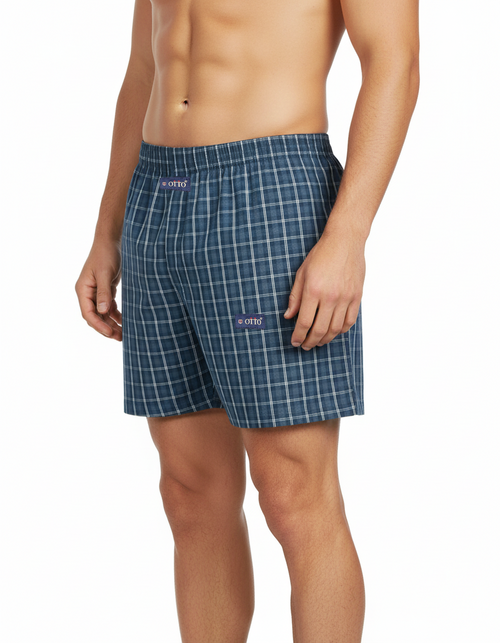 Men's  Boxer Checko  STEEL BLUE