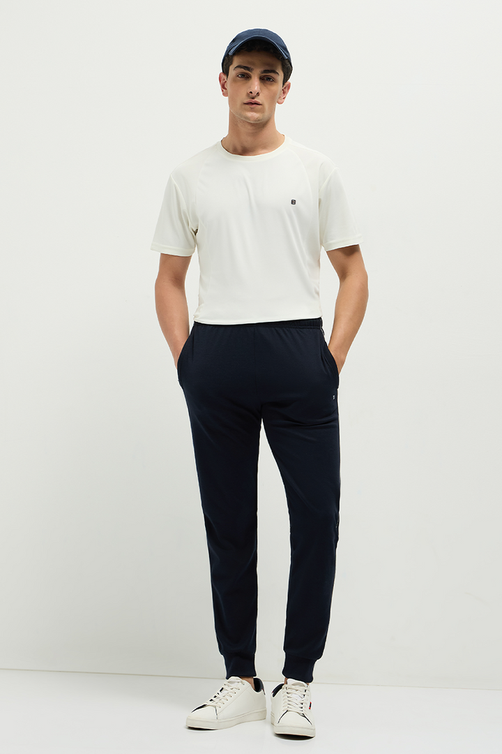 Otto Essentials Men’s Snuggo Track Joggers Navy – Durable Poly Cotton