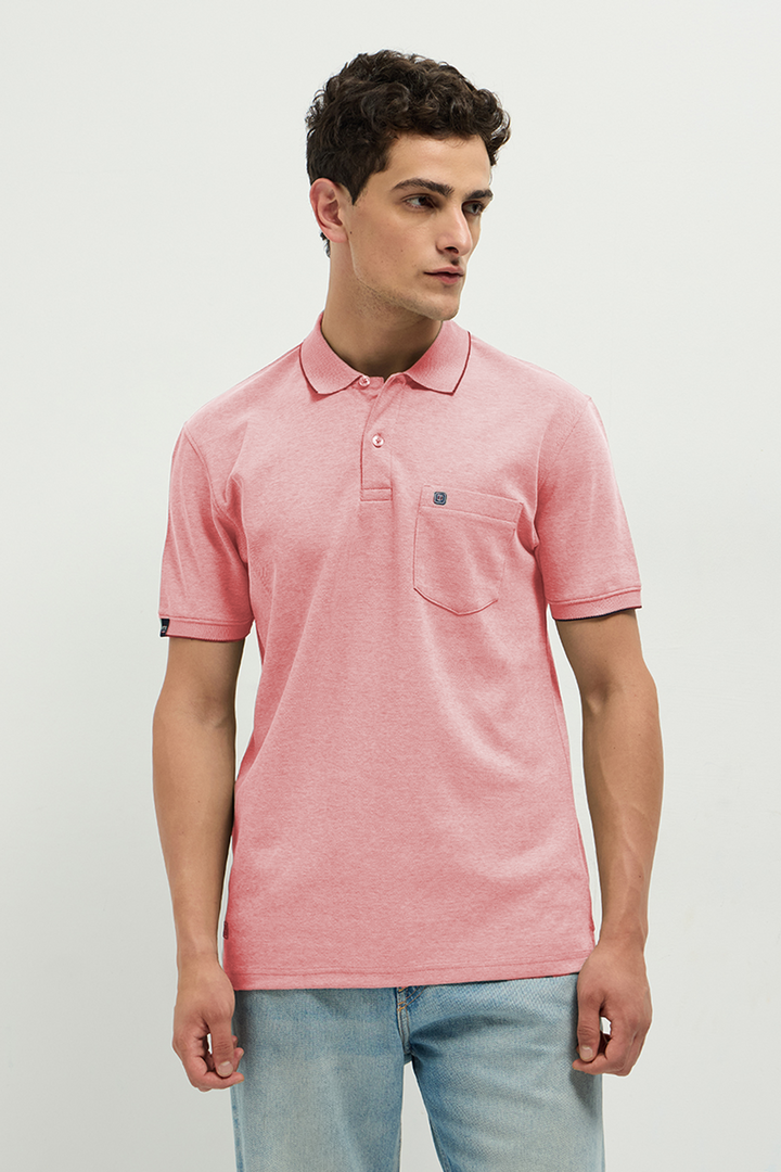 OTTO Essentials Ferro Polo T-Shirt for Men | Dual Tone Premium Blossom Polo Tee