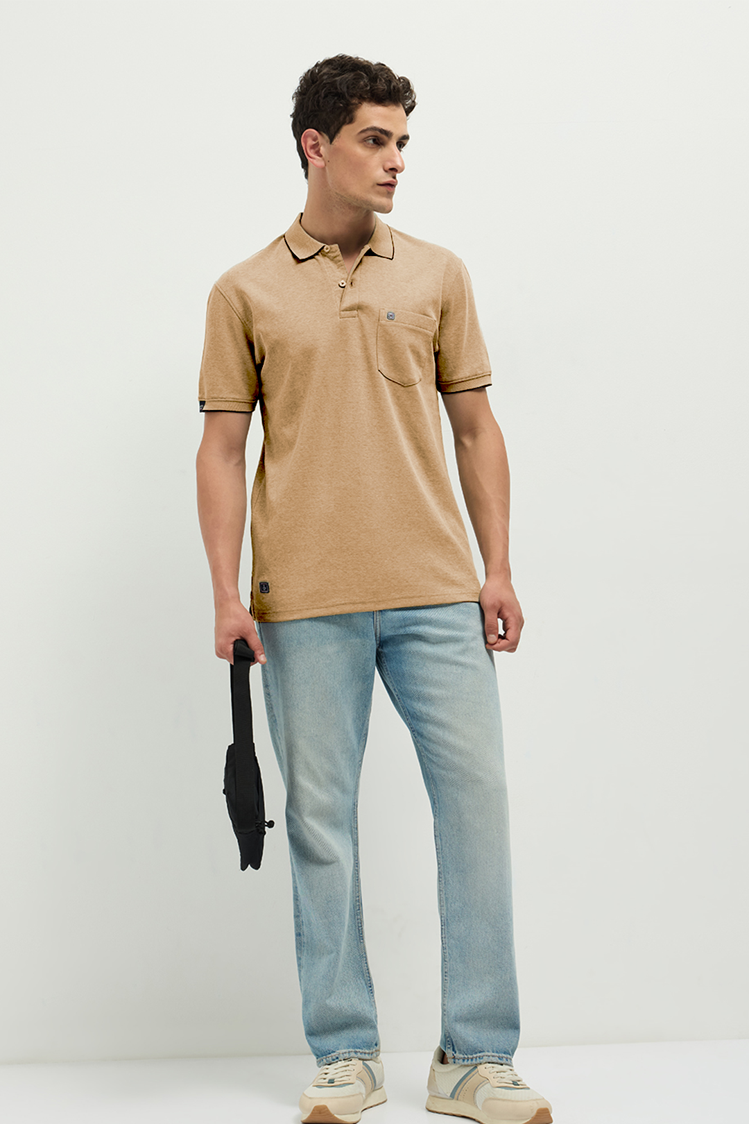OTTO Essentials Ferro Polo T-Shirt for Men | Dual Tone Premium Dust Strom Polo Tee