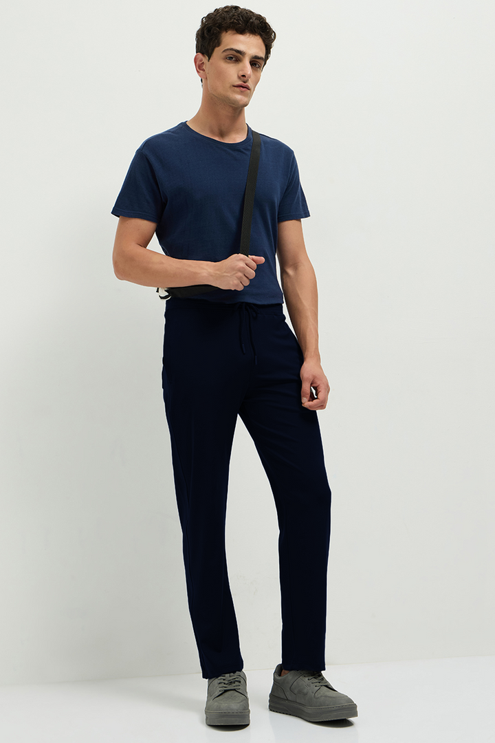 OTTO Essentials Men’s Dyno Track Pant Navy – 4 Way Lycra Polyester Sports Joggers