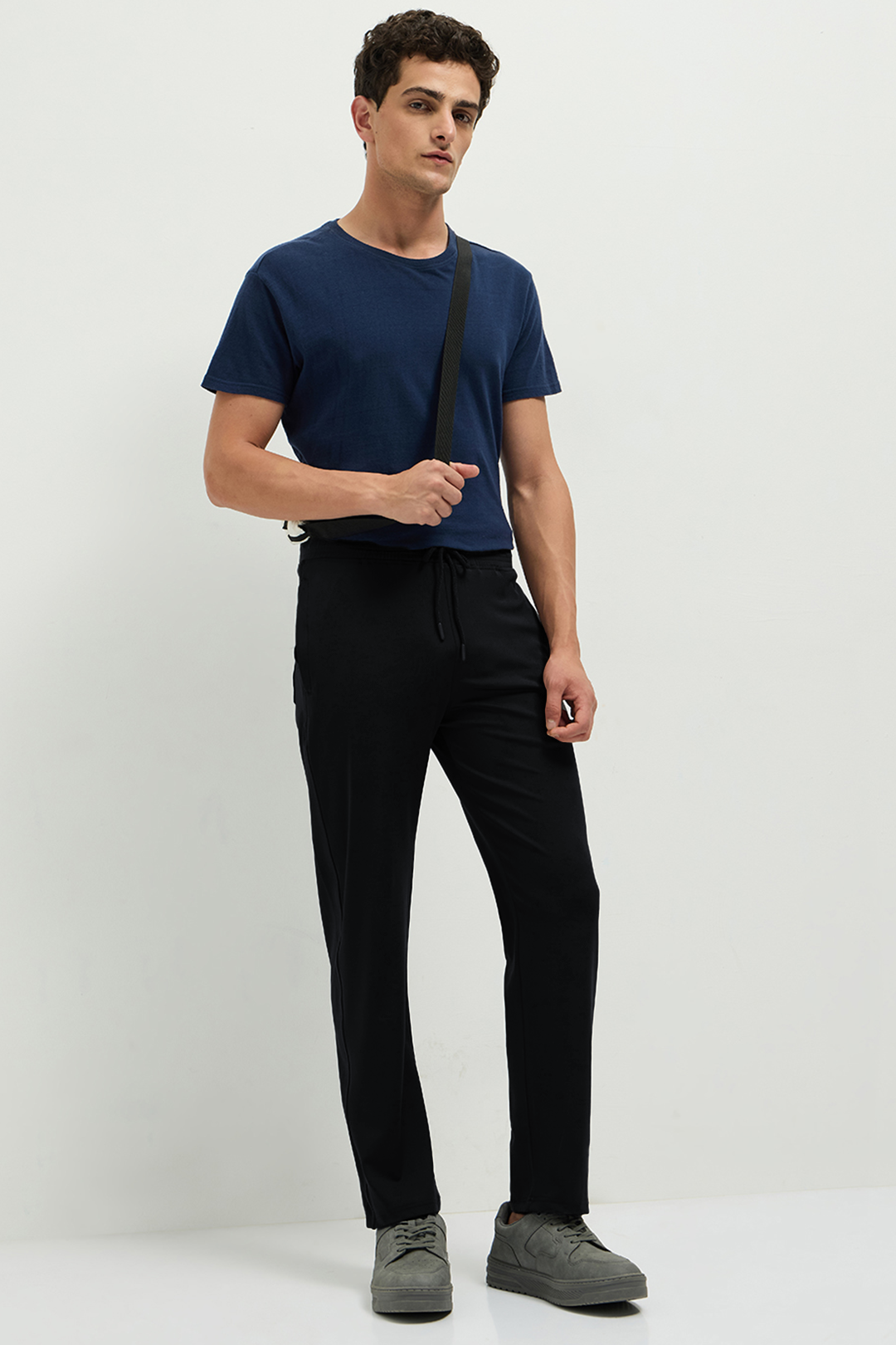 OTTO Essentials Men’s Dyno Track Pant Black – 4 Way Lycra Polyester Sports Joggers