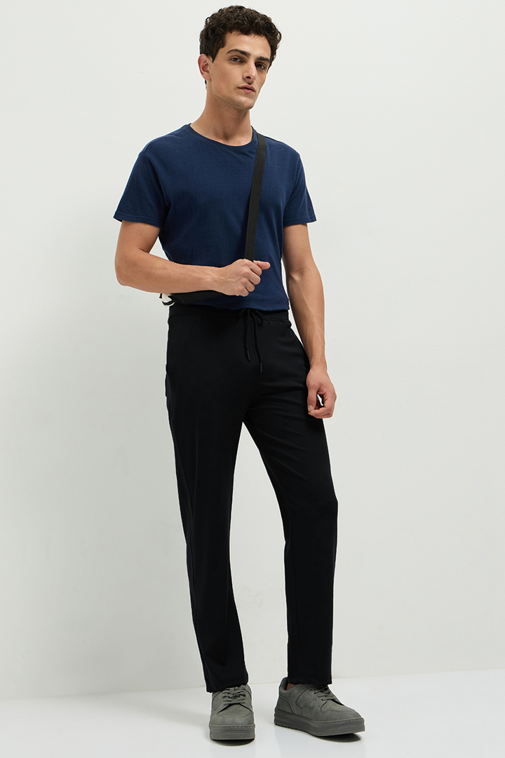 OTTO Essentials Men’s Dyno Track Pant Black – 4 Way Lycra Polyester Sports Joggers