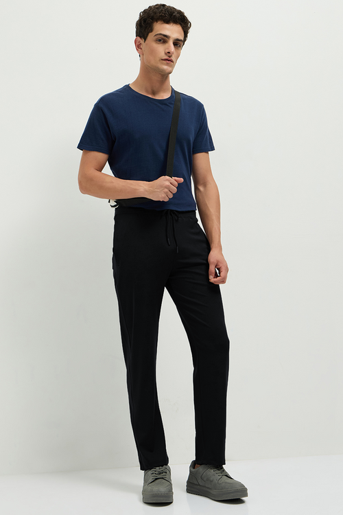 OTTO Essentials Men’s Dyno Track Pant Black – 4 Way Lycra Polyester Sports Joggers