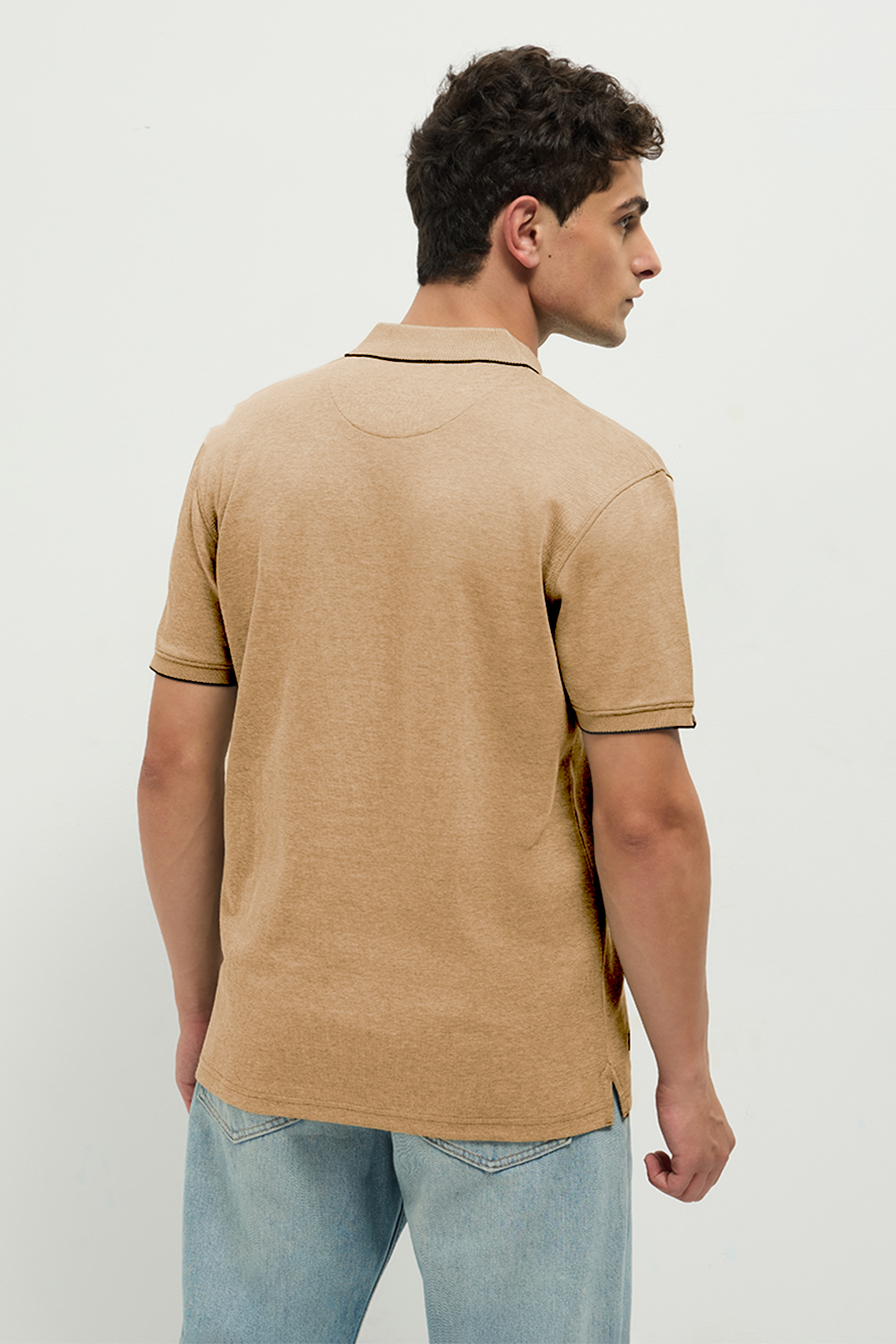 OTTO Essentials Ferro Polo T-Shirt for Men | Dual Tone Premium Dust Strom Polo Tee