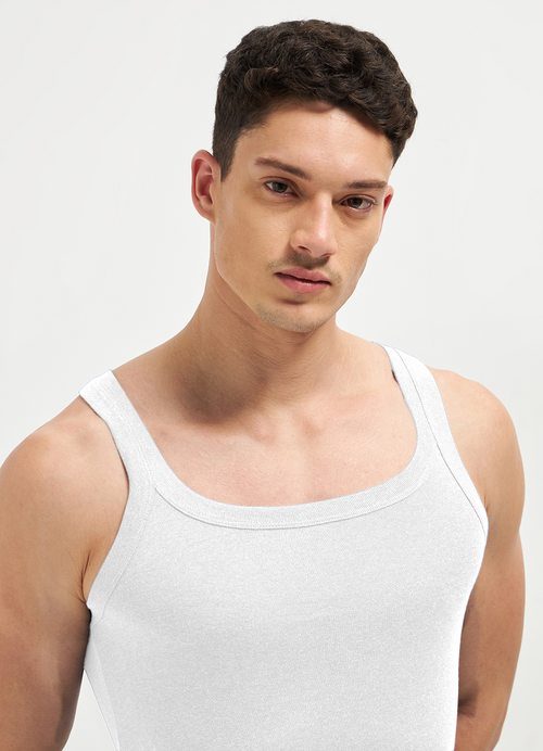 Men Vest Nikko White