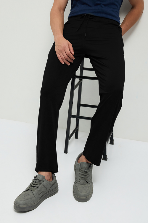 OTTO Essentials Men’s Dyno Track Pant Black – 4 Way Lycra Polyester Sports Joggers