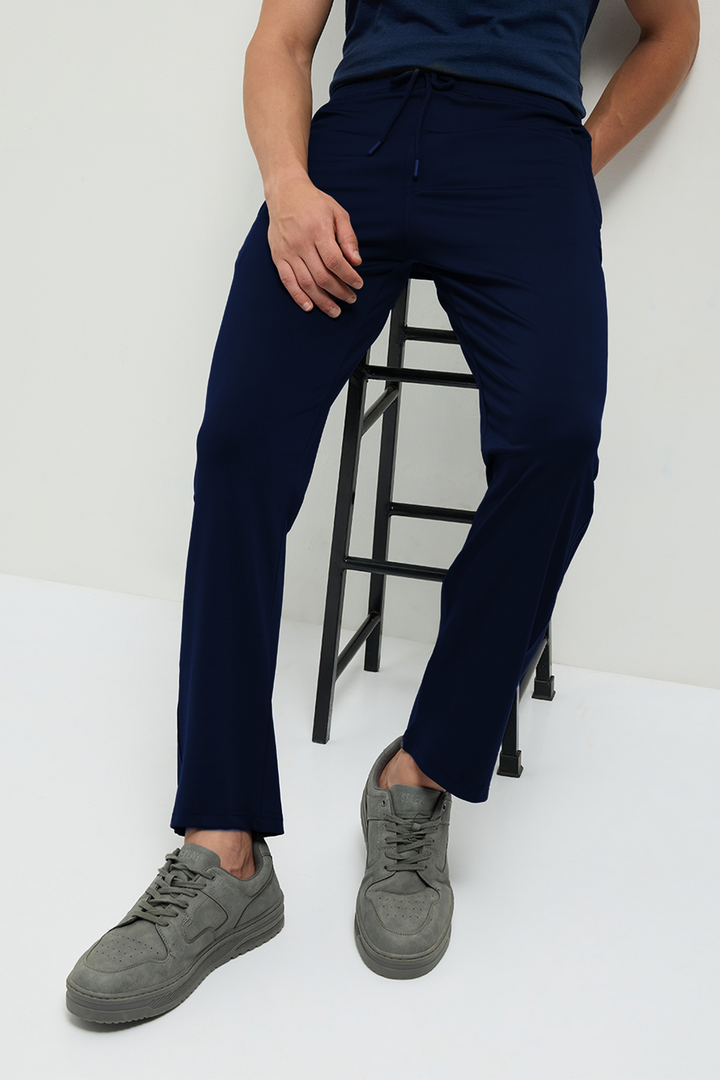 OTTO Essentials Men’s Dyno Track Pant Navy – 4 Way Lycra Polyester Sports Joggers