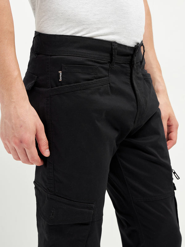 Black Casual Cargo Trouser