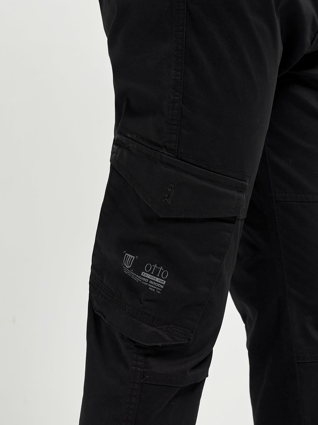 Black Casual Cargo Trouser