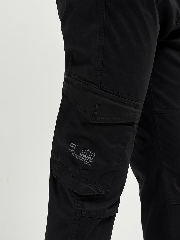 Black Casual Cargo Trouser