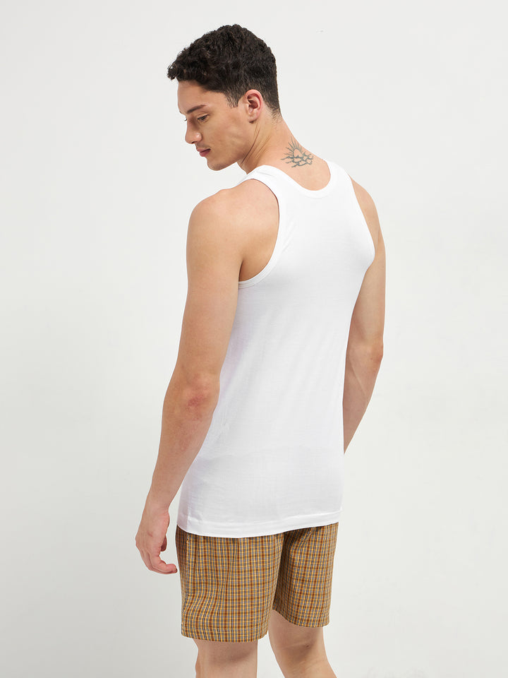 Men Vest Breezo White