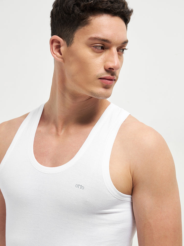Men Vest Breezo White