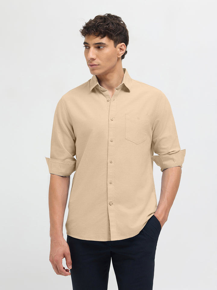 beige casual shirt