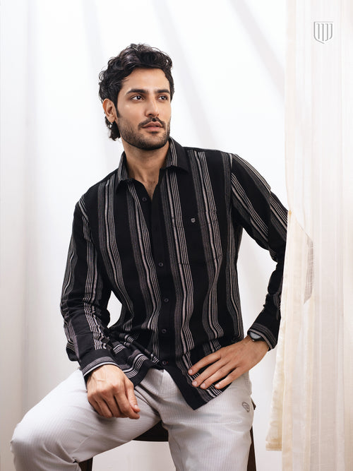 Black Stripes Casual Shirt