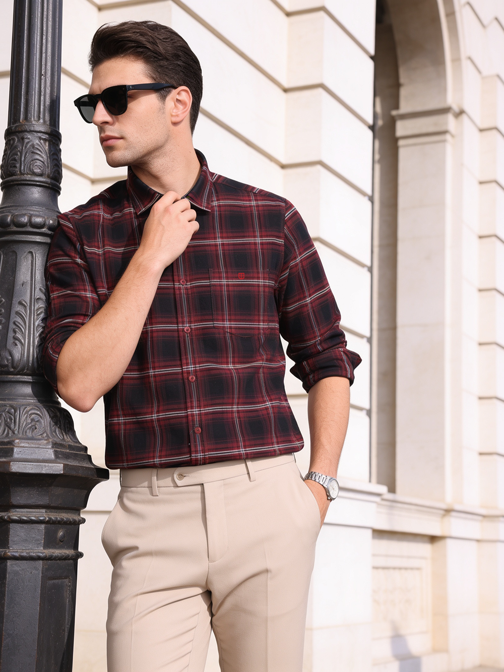 checked casual shirt