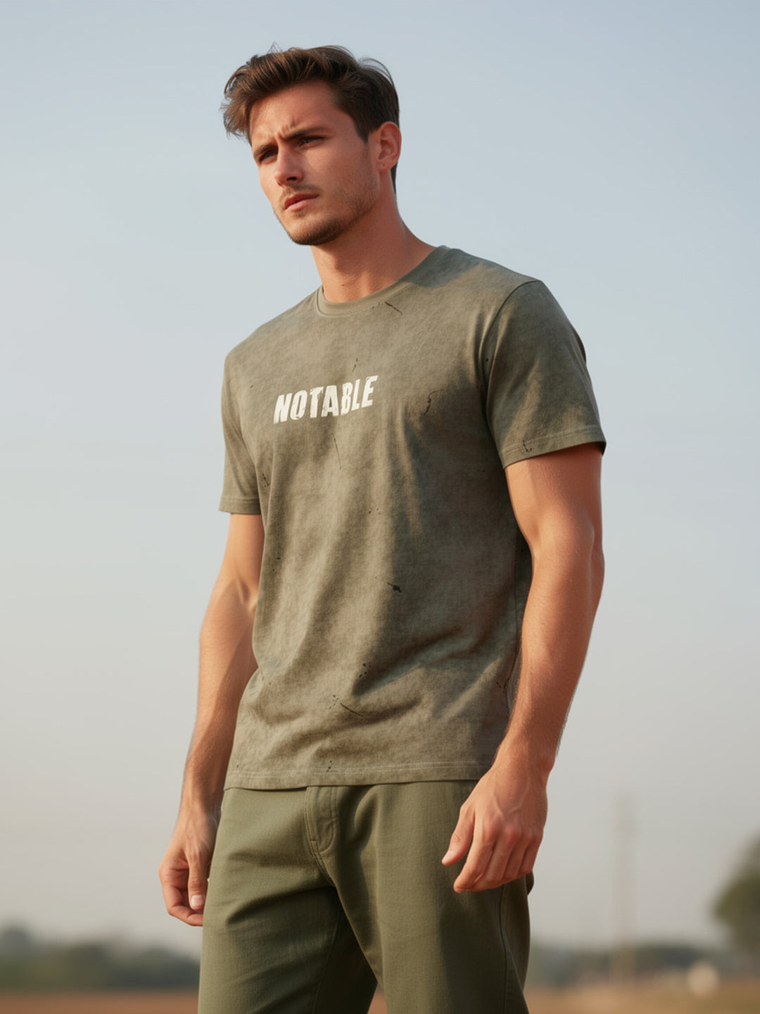 printed crew neck t shirt