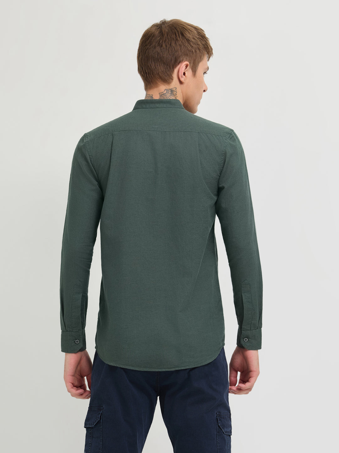 solid casual shirts