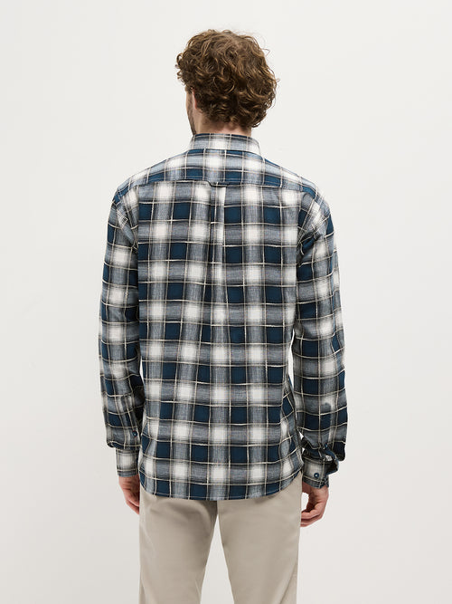 Blue Checked Casual Shirt