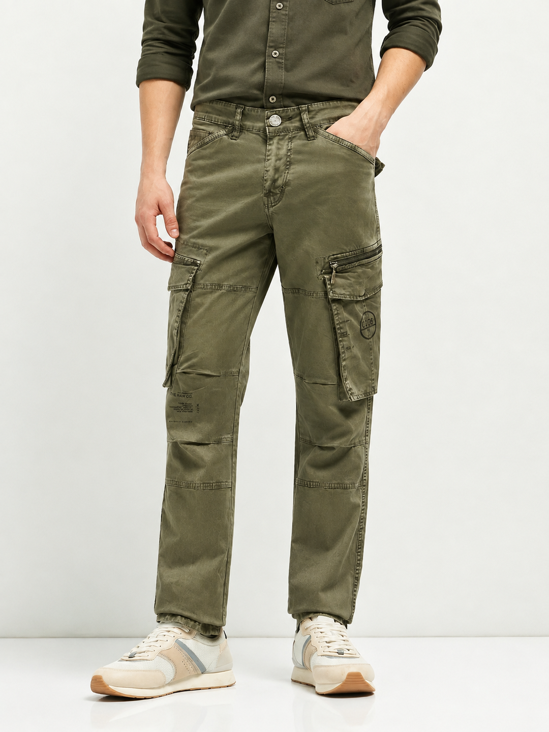 Khaki Olive Casual Cargo Trouser
