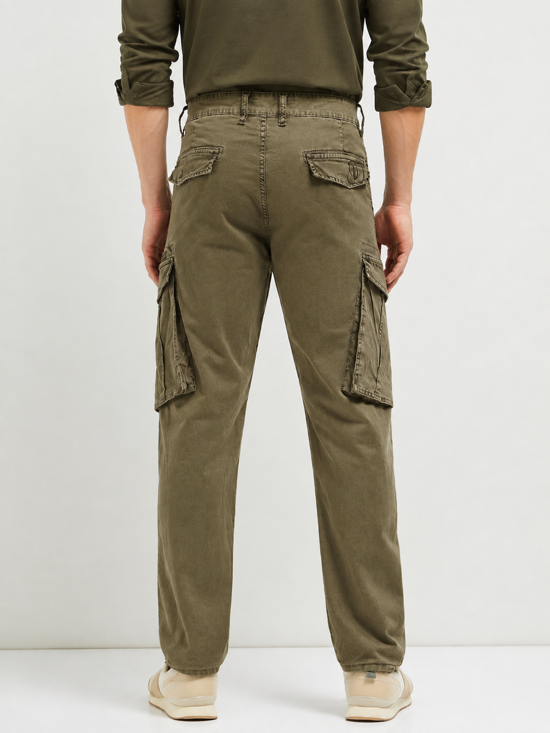 Khaki Olive Casual Cargo Trouser