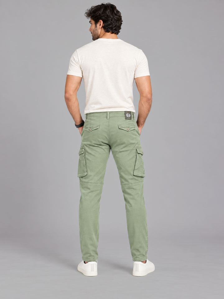 Pista Olive Casual Cargo Trousers