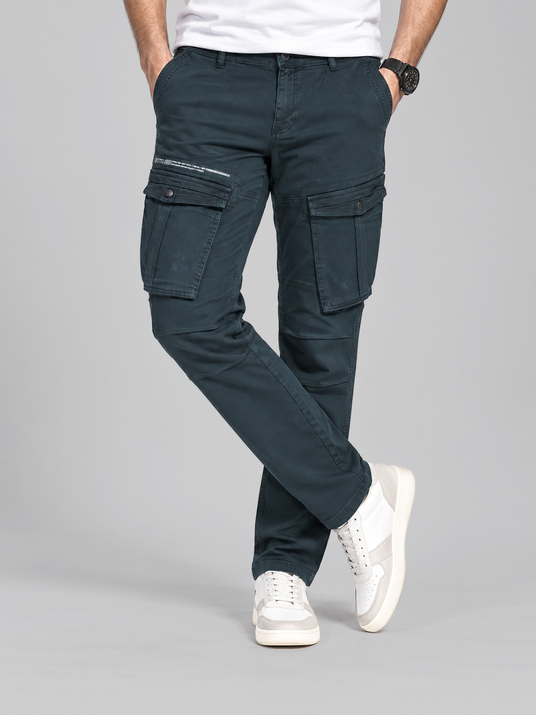 Meadow Green Casual Cargo Trousers