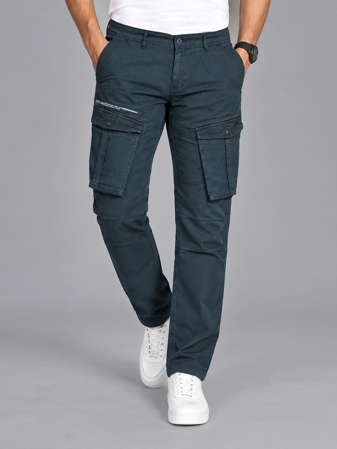 Meadow Green Casual Cargo Trousers