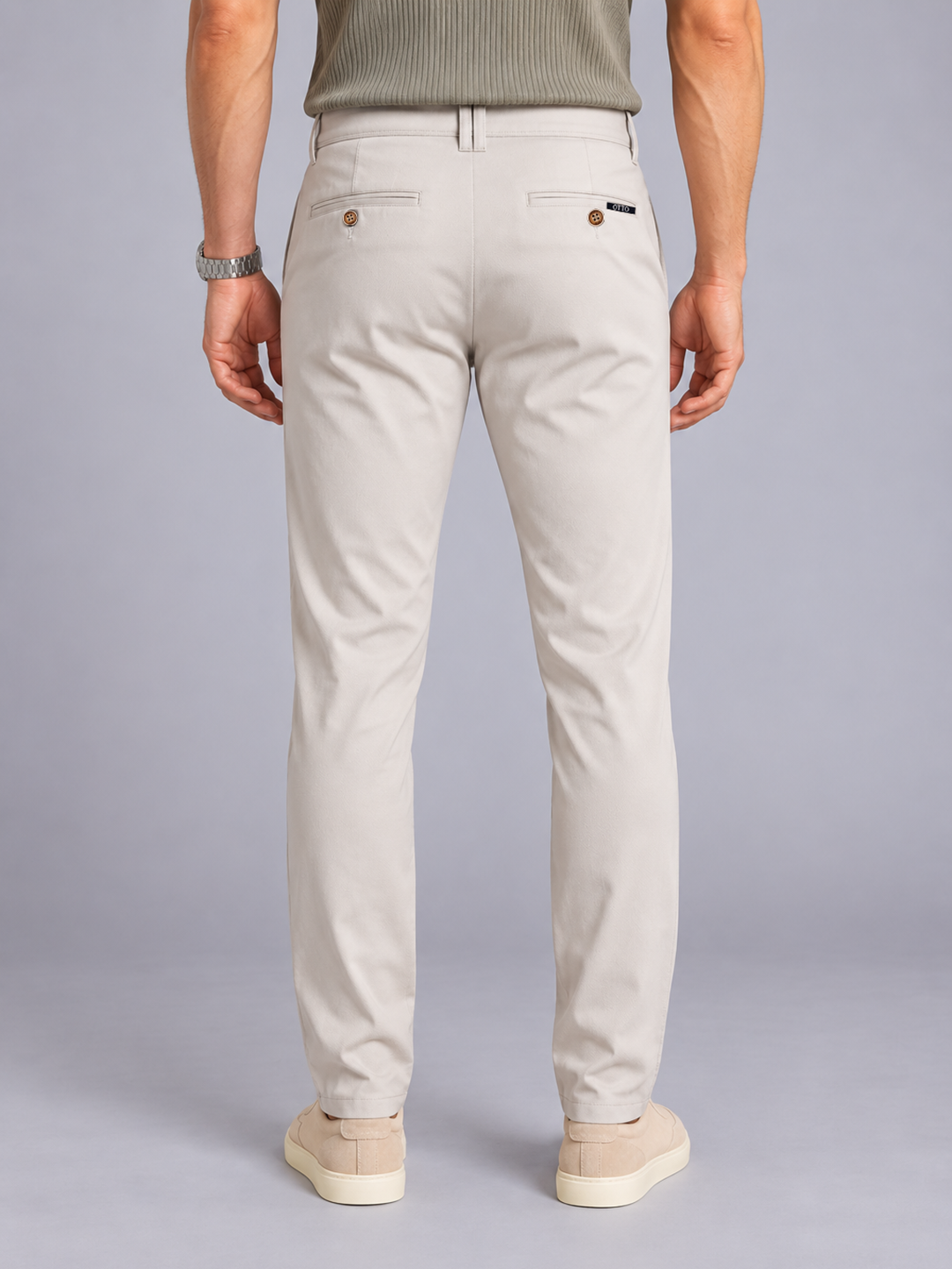 Stone Pista Solid Casual Trousers