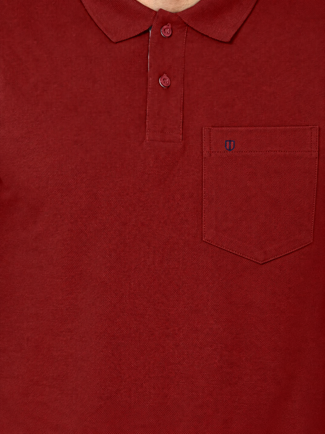 Burgundy Red Plain Polo T Shirt