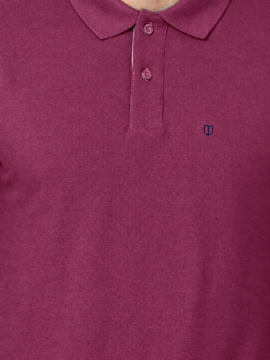 Black Plum Plain Polo T Shirt