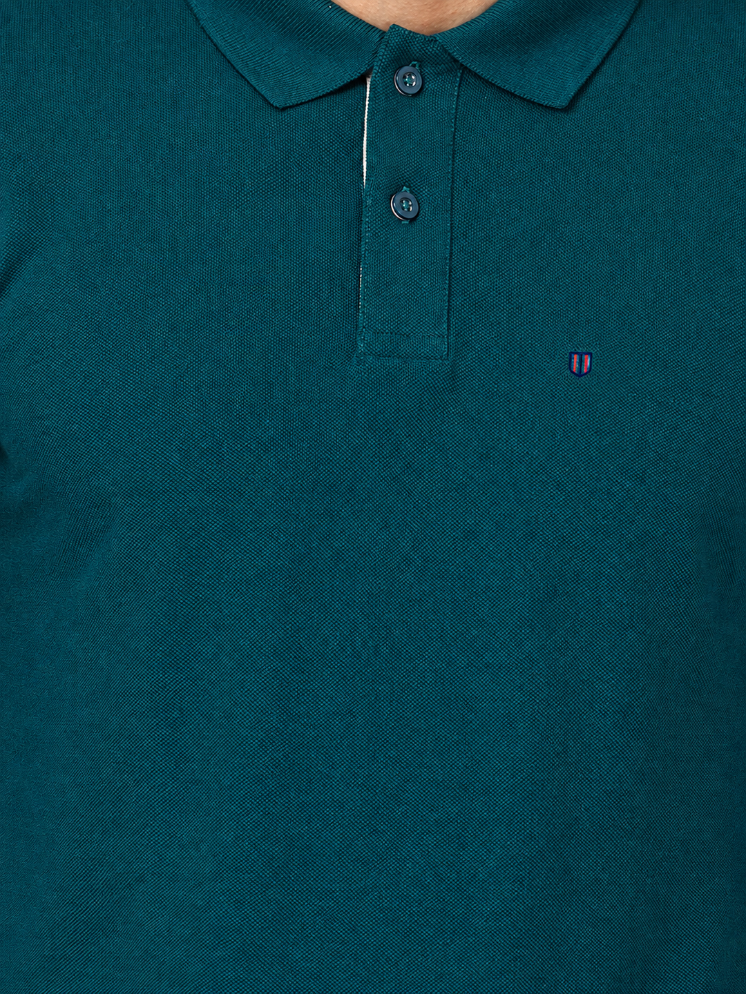 Dark Aqua Green Plain Polo T Shirt