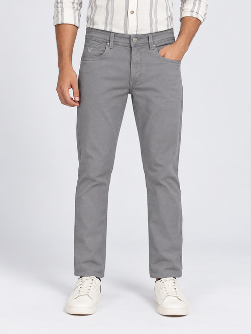 Mouse Denim Solid Casual Trousers